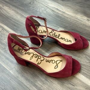 Burgundy Suede Sam Edelman Heels!